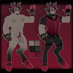abs antlers areola balls barbell_piercing biceps body_hair bondage_gear clothed clothing fur genitals hair happy_trail horn looking_at_viewer lovetap_(saberhorn) male muscular muscular_male nipple_piercing nipples nude o-ring pecs penis piercing pubes serratus simple_background solo stocky suit tear_trough teeth trapezius bileshroom hazbin_hotel hellaverse cervine deer humanoid mammal satyr absurd_res digital_media_(artwork) hi_res