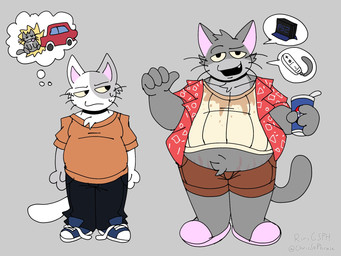 anthro clothing controller duo game_controller male nintendo_controller overweight overweight_anthro overweight_male slightly_chubby slightly_chubby_anthro slightly_chubby_male stretch_marks wii_remote chrissophrase nintendo playstation playstation_2 sony_corporation sony_interactive_entertainment wii gray_cat_(alienmyth64) white_cat_(alienmyth64) domestic_cat felid feline felis mammal 4:3 hi_res father_(lore) father_and_child_(lore) father_and_son_(lore) parent_(lore) parent_and_child_(lore) parent_and_son_(lore) son_(lore)