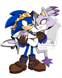 alternate_costume anthro armwear bandanna_on_forehead blush bridal_carry bridal_gauntlets carrying_another clothing digit_ring dress duo ear_piercing ear_ring eye_contact female footwear green_eyes hair hero high_heels jewelry looking_at_another male male/female married_couple piercing pirate_outfit ponytail princess ring ring_piercing romantic romantic_couple royalty shoes smile wedding_dress wedding_ring wedding_veil yellow_eyes milk-addicc sega sonic_the_hedgehog_(series) blaze_the_cat sonic_the_hedgehog domestic_cat eulipotyphlan felid feline felis hedgehog mammal 4:5 absurd_res hi_res
