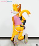 anthro butt clothing footwear jockstrap male pink_clothing presenting presenting_hindquarters raised_tail shoes sneakers solo tail teasing tongue tongue_out underwear katxfish katxlogan domestic_cat felid feline felis mammal absurd_res draw_over hi_res