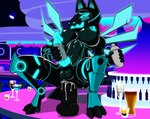 alcohol alternate_form animal_genitalia animal_penis anthro balls beverage big_breasts big_penis black_balls blush bodily_fluids breasts dildo dildo_in_pussy dildo_insertion dildo_size_difference equine_genitalia equine_penis genital_fluids genitals herm intersex latex latex_body latex_skin machine masturbation nipple_piercing nipples penetration penis piercing public public_masturbation public_nudity pussy sex_toy sex_toy_in_pussy sex_toy_insertion solo toying_self vaginal vaginal_fluids vaginal_penetration wings cromster selvee_monitor beeps_(species) canid canine fox mammal robot hi_res