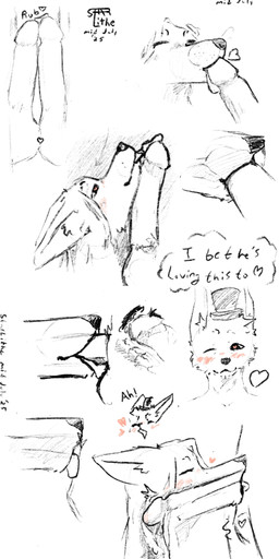 balls balls_touching blush bodily_fluids butt butt_grab clothing cuddling cum cum_in_mouth cum_inside drinking drinking_cum duo fellatio femboy genital_fluids genitals hair hand_on_butt hat headgear headwear heart_eyes heart_symbol humanoid_genitalia humanoid_penis kissing licking long_hair male male/male oral penile penis penis_lick romantic romantic_couple sex sharing_cum tongue tongue_out tongue_out_fellatio top_hat touching_tips x-ray_view starlithe star_chrono_(starlithe) canid canine fox mammal absurd_res hi_res