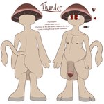 3_fingers anthro balls big_balls big_penis brown_eyes digitigrade fingers flaccid foreskin fungus genitals hooves humanoid_genitalia humanoid_penis male mushroom nipples nude penis retracted_foreskin solo tail thanderfungi thander_(thanderfungi) elemental_creature elemental_humanoid fungi_fauna fungi_humanoid humanoid mushroom_humanoid mycosapien absurd_res hi_res model_sheet