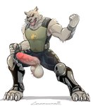 angry anthro armor ball_tuft balls bodily_fluids body_hair bulge chest_hair clothing drooling erection feet foreskin fur gauntlets genital_fluids genitals gloves hairy_balls handwear hero hero_pose leaking leaking_precum legwear male muscular musk musk_clouds open_mouth paws penis penis_poking_out precum presenting saggy_balls saliva simple_background snarling solo steam superhero superhero_costume teeth thick_penis throbbing throbbing_penis tongue tuft unzipped unzipped_pants zipper crazydrak image_comics invincible_(image_comics) mythology the_astounding_wolf-man gary_hampton canid canine canis mammal mythological_canine mythological_creature werecanid werecanine werecreature werewolf wolf absurd_res hi_res
