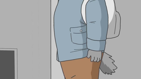 accessory anthro backpack biped black_nose bodily_fluids bottomwear brown_body brown_fur city clothing cute_fangs detailed_background eyes_closed fangs fur grey_body grey_fur group humanoid_hands inside kemono male necktie outside overweight overweight_male pants sad scared shirt sitting subway suit sweat teeth text topwear walking white_body puss3250 canid canine canis domestic_cat felid feline felis lagomorph leporid mammal rabbit wolf 16:9 2022 animated huge_filesize japanese_audio japanese_text long_playtime sound video widescreen