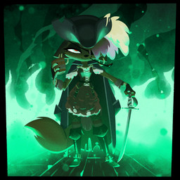 anthro belt biped blue_eyes boots bottomwear clothing coat_cape colored_fire ear_piercing ear_ring eye_patch eyelashes eyewear feather_hat female fire fluffy fluffy_tail footwear green_fire hair half-closed_eyes holding_melee_weapon holding_object holding_sword holding_weapon laced_corset melee_weapon narrowed_eyes piercing pirate pirate_hat pupils purple_hair red_pupils ring_piercing ship shoes skirt slim_female smile smiling_at_viewer smirk smirking_at_viewer smoking_pipe solo sword tail vehicle watercraft weapon wooden_mug willwri audrey_(pusszone) canid canine fox mammal 1:1 2025 animated hi_res