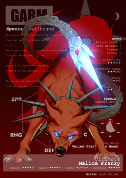 ambiguous_gender chain claws collar feet feral front_view fur looking_at_viewer solo standing tail teeth text toes dark_violet canid canine mammal 2026 absurd_res digital_drawing_(artwork) digital_media_(artwork) english_text hi_res