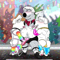 animal_genitalia animal_penis anthro bodily_fluids body_hair canine_genitalia canine_penis cum cumshot ejaculation facial_hair genital_fluids genitals group lgbt_pride male male/male misplaced_urethra orlin_(platislut) pawpads penis trio platislut family_guy lgbt_pride_month brian_griffin fan_character jasper_(family_guy) bird_dog canid canine canis domestic_dog hunting_dog labrador mammal retriever 1:1 hi_res father_(lore) father_and_child_(lore) father_and_son_(lore) incest_(lore) nephew_(lore) parent_(lore) parent_and_child_(lore) parent_and_son_(lore) son_(lore) uncle_(lore) uncle_and_nephew_(lore)