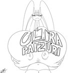antennae_(anatomy) anthro big_breasts breast_play breasts clothing cricket-inc duo english_text female first_person_view frown generation_7_pokemon hi_res huge_breasts hyper hyper_breasts male male/female male_pov monochrome nintendo nipple_outline pheromosa pokemon pokemon_(species) sex shirt text text_on_clothing text_on_shirt text_on_topwear titfuck titfuck_under_clothes topwear ultra_beast