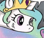 female feral horn princess royalty solo suggestive andy_price friendship_is_magic hasbro my_little_pony mythology princess_celestia_(mlp) equid equine mammal mythological_creature mythological_equine unicorn animated digital_media_(artwork) headshot_portrait low_res portrait