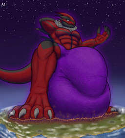 anthro big_bulge big_muscles bulge clothed clothing destruction detailed_bulge genital_outline huge_bulge hyper hyper_bulge macro male muscular muscular_male penis_outline planet planet_destruction solo terra_macro thong thong_only topless underwear underwear_only aeronus nintendo pokemon luvetal_(cilenomon) avian bird generation_2_pokemon generation_6_pokemon hybrid_pokemon legendary_pokemon lugia pokemon_(species) yveltal hi_res