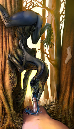 ambiguous_gender ambiguous_on_human biped blue_tongue bodily_fluids butt clothing detailed_background duo erection faceless_character faceless_male feet fellatio first_person_view footwear forest forked_tongue fungus genitals human_on_humanoid humanoid_feet interspecies licking long_tongue lying male male/ambiguous male_on_humanoid male_pov mushroom navel nightmare_fuel nude on_back oral outside penile penis penis_lick penis_on_tongue plant plantigrade saliva sex socks solo_focus teratophilia thick_thighs toes tongue tongue_out tree where_is_your_god_now wide_hips meandraco alien human humanoid hybrid mammal monster monstrous_humanoid mouth_creature 2013 absurd_res hi_res