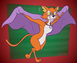 anthro bedding black_nose blanket collar collar_tag curvy_figure fur green_eyes hair holding_blanket male multicolored_body multicolored_fur notched_ear orange_body orange_ears orange_fur orange_hair running smile solo teeth text toony two_tone_body two_tone_fur whiskers white_body white_fur yellow_sclera gavanzude bunnicula_(series) chester_(bunnicula) domestic_cat felid feline felis mammal 2024 artist_name digital_media_(artwork) hi_res