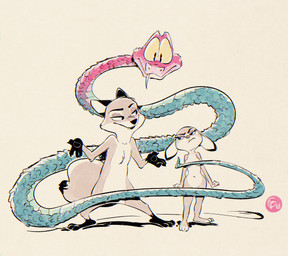 3_toes 4_fingers anthro breasts convenient_censorship covering covering_breasts covering_crotch feet female feral fingers fur gloves_(marking) group hindpaw humanoid_hands leg_markings male markings navel nude nude_anthro nude_female nude_male paws scales socks_(marking) standing tail toes trio edtropolis disney zootopia gary_de'snake judy_hopps nick_wilde canid canine european_rabbit fox lagomorph leporid mammal oryctolagus pit_viper rabbit red_fox reptile scalie snake true_fox viper 2025 hi_res restricted_palette