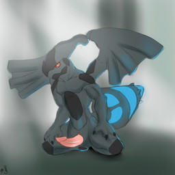 animal_genitalia anthro anthrofied arms_bent bent_legs biped erection feet_together feet_together_knees_apart genital_slit genitals hands_on_legs hands_on_own_legs hands_on_own_thighs hands_on_thighs holding_both_legs holding_both_thighs kneeling looking_at_viewer male nude penis pokemorph solo spread_legs spreading wings seyrmo nintendo pokemon generation_5_pokemon legendary_pokemon pokemon_(species) scalie zekrom 1:1 digital_media_(artwork) hi_res signature source_request
