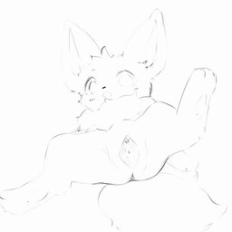 blush blush_lines bodily_fluids cum cum_in_vagina cum_inside ejaculation female feral genital_fluids genitals humanoid_genitalia humanoid_genitalia_on_feral humanoid_vulva humanoid_vulva_on_feral internal internal_vaginal penetration simple_background solo urethra vaginal vaginal_fluids vaginal_penetration vaginal_squirting vulva snoiifoxxo nintendo pokemon eevee eeveelution generation_1_pokemon pokemon_(species) 1:1 animated black_and_white monochrome