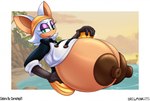 anthro areola big_breasts breasts brown_areola brown_nipples clothing exposed_breasts eyelashes female gem gloves green_eyes half-closed_eyes handwear huge_breasts hyper hyper_breasts kerchief looking_at_viewer narrowed_eyes nipples shirt solo topwear cornchip21 cricket-inc sega sonic_the_hedgehog_(series) batten_rouge rouge_the_bat bat mammal hi_res