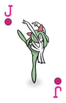 ambiguous_gender ballet card dancing playing_card solo blubbs.y nintendo pokemon generation_3_pokemon humanoid kirlia pokemon_(species) 9:14