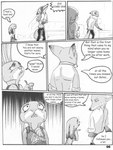 anthro bodily_fluids buckteeth canid canine clothed clothing comic dialogue dipstick_ears disney duo ear_markings english_text female fox fur furniture hi_res judy_hopps key lagomorph lamp leporid male mammal multicolored_ears nick_wilde open_mouth police police_uniform rabbit red_fox scut_tail short_tail sofa tail tears teeth text the_gory_saint true_fox uniform zootopia
