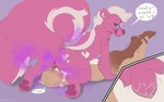 anthro anus blue_eyes blush duo facesitting female fingering good_girl lying mane musk on_back pink_body sitting_on_another tan_body text vaginal vaginal_fingering symrea mammal mephitid mustelid otter skunk 16:10 english_text widescreen