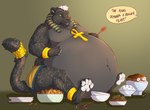 anthro belly extremely_obese male overweight overweight_male solo tail the-narutoshi cephy felid mammal pantherine