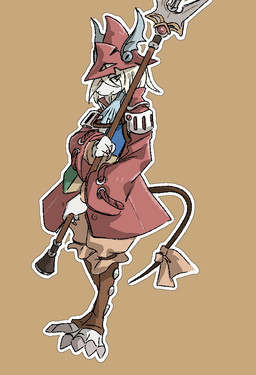 4_claws 4_toes accessory ambiguous_anthro ambiguous_gender anthro biped bottomwear brown_background brown_clothing brown_legwear brown_tail claws clothed clothed_ambiguous clothed_anthro clothing coat feet finger_claws fingers fully_clothed fully_clothed_ambiguous fully_clothed_anthro furgonomics green_eyes grey_body hair hat headgear headwear holding_melee_weapon holding_object holding_polearm holding_spear holding_weapon iris kemono legwear looking_at_viewer melee_weapon outline pants polearm pupils red_clothing red_coat red_hat red_headwear red_topwear simple_background snout solo spear standing tail tail_accessory tan_hair three-quarter_view toe_claws toeless_legwear toes topwear weapon white_outline white_sclera uni-6 final_fantasy final_fantasy_ix square_enix freya_crescent burmecian mammal rodent 2025 digital_drawing_(artwork) digital_media_(artwork) full-length_portrait portrait shaded female_(lore)