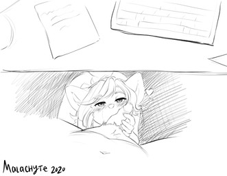 anthro bedroom_eyes biped blush blush_lines body_worship claws duo erection eyebrows female first_person_view foreskin genital_worship genitals glans hair heart_symbol holding_penis humanoid_genitalia humanoid_penis looking_at_another looking_at_partner looking_at_viewer male male/female male_pov narrowed_eyes nude oral penile penis penis_worship pubes retracted_foreskin seductive short_hair small_penis under_table malachyte spixy ailurid mammal red_panda 2020 absurd_res clip_studio_paint_(artwork) digital_media_(artwork) hi_res monochrome sketch