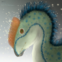 countershading crest_piercing eye_contact facial_piercing feather_markings feathers female feral floating_heart furgonomic_piercing furgonomics head_crest heart_symbol looking_at_another markings multiple_piercings piercing scales sharp_teeth side_view simple_background solo sparkles teeth yellow_eyes mercymej fan_character polly_(mercymej) dilophosaurid dilophosaurus dinosaur feathered_dinosaur feathered_scalie prehistoric_species reptile saurischian scalie theropod 1:1 absurd_res digital_drawing_(artwork) digital_media_(artwork) digital_painting_(artwork) hi_res huge_filesize krita_(artwork) painting_(artwork) signature