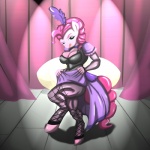 1:1 2011 absurd_res anthro anthrofied blue_eyes breasts cleavage clothed clothing drago-flame earth_pony equid equine female friendship_is_magic fur hair hasbro hi_res horse legwear looking_at_viewer mammal my_little_pony pink_body pink_fur pink_hair pinkie_pie_(mlp) pony solo stockings tongue