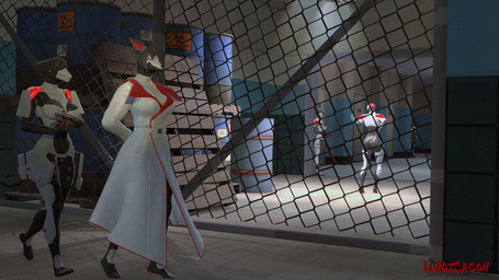 ambiguous_gender anthro big_breasts breasts clothed clothing duo_focus female female_focus group machine lordzbacon garry's_mod android robot 3d_(artwork) digital_media_(artwork)