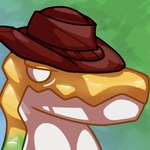 anthro candy clothing cowboy cowboy_hat dessert food gummy_(food) hat headgear headwear male solo white_eyes yellow_body entom glitch_productions the_amazing_digital_circus gummigoo_(tadc) alligator alligatorid crocodilian food_creature gummy_creature living_candy lizard reptile scalie 1:1 headshot_portrait icon portrait