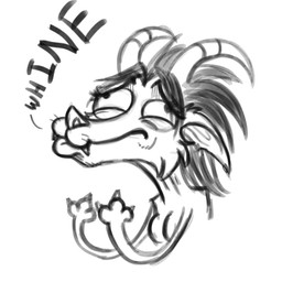 anthro dialogue female horn shitpost solo text conditional_dnp ratte blizzard_entertainment warcraft paralee_(character) canid mammal werecanid werecreature worgen 1:1 2017 digital_drawing_(artwork) digital_media_(artwork) english_text meme monochrome reaction_image source_request unavailable_at_source