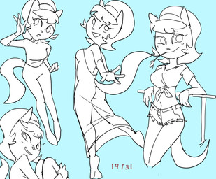 anthro barefoot blue_background bottomwear butt clothing daisy_dukes denim denim_bottomwear denim_clothing denim_shorts dress feet female hotpants midriff multiple_poses object_in_mouth pose shirt shorts simple_background solo sweater tied_shirt topwear translucent translucent_clothing translucent_dress turtleneck wheat wheat_in_mouth dbaru nickelodeon t.u.f.f._puppy kitty_katswell domestic_cat felid feline felis mammal 2026 hi_res