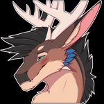 antlers black_mane blue_eyes blue_sclera brown_body brown_fur feral fur horn male mane solo teeth white_antlers white_horn taerynir_(artist) mythology taerynir_(character) dragon furred_dragon furred_scalie mythological_creature mythological_scalie scalie 1:1 alpha_channel hi_res