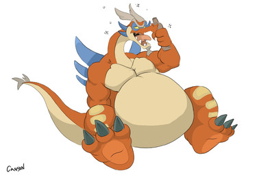 3_toes 4_fingers alcohol belly beverage biceps big_belly blocky_snout bottom_heavy bubble claws drunk facial_hair feet fingers goatee horn long_neck male muscular muscular_male open_mouth overweight overweight_male pecs semi-anthro simple_background sitting slightly_chubby solo substance_intoxication tail tapering_tail teeth thick_tail toes tongue tongue_out white_background wide_crotch wings yellow_sclera canson mythology nintendo the_legend_of_zelda wind_waker valoo dragon mythological_creature mythological_scalie reptile scalie 2016 digital_drawing_(artwork) digital_media_(artwork) full-length_portrait portrait signature