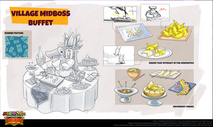 ambiguous_anthro ambiguous_feral ambiguous_gender anthro banana beverage black_eyes bodily_fluids bottle bowl buckteeth_(lower_incisors) buffet cake chair chopsticks closed_smile container copyright_symbol cup dessert drinking_glass drooling feral fondue food fruit furniture glass glass_container glass_cup group jewelry kebab key long_ears looking_at_food looking_at_object male male_anthro mitten_hands mouth_closed necklace noseless on_chair plant plate saliva sharp_teeth shish_kebab sitting sitting_on_chair smile steam symbol table tablecloth teeth text tongue tongue_out wine_glass year claudia_tuci mario_bros mario_plus_rabbids_kingdom_battle nintendo raving_rabbids rayman_(series) ubisoft side_eye_(mario_plus_rabbids) aquatic fish ground_shark hammerhead_shark lagomorph mammal rabbid shark 2018 absurd_res adobe_photoshop_(artwork) colored crossover digital_drawing_(artwork) digital_media_(artwork) english_description english_text hi_res multiple_images official_art shaded