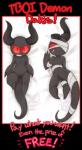 angry bandage blush dakimakura embarrassed horn looking_at_viewer not_furry presenting red_eyes simple_background tentabat the_binding_of_isaac_(series) the_adversary the_dark_one demon humanoid alpha_channel dakimakura_design hi_res