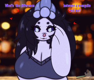 accessory anthro big_breasts biped black_eyeshadow black_hairband blue_eyes blue_sclera breasts cleavage clothed clothing dialogue eyelashes eyeshadow female flirting gem glistening_eyelids hair_accessory hand_on_cheek heart_symbol long_eyelashes makeup narrowed_eyes pearl_(gem) pink_nose solo suggestive_dialogue suggestive_look talking_to_viewer text white_body miyang_draws! nintendo pokemon betty_(j-klouds) aquatic generation_7_pokemon pokemon_(species) primarina 2d_animation animated frame_by_frame hi_res signature