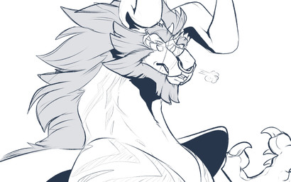 arm_markings beard claws facial_hair facial_piercing fur_ridge looking_at_viewer male markings narrowed_eyes neck_markings nose_piercing nose_ring piercing ring_piercing septum_piercing septum_ring shoulder_markings simple_background solo unsigned kardinaluz mythology dragon mythological_creature mythological_scalie scalie 16:10 absurd_res bust_portrait hi_res monochrome portrait widescreen