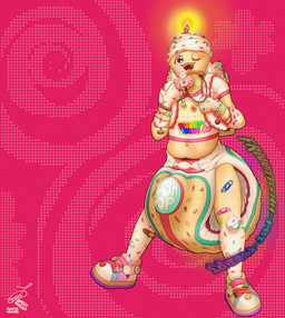 abdl backpack band-aid bandage big_diaper bracelet candle_on_head charm_(jewelry) clothed clothing cupcake diaper diaper_fetish diaper_use erection erection_in_diaper fart feces food footwear huge_diaper intersex jewelry male pacifier pooping shoes sneakers soiled_diaper soiling soiling_diaper solo unclean_diaper used_diaper wearing_diaper pampermousse humanoid hi_res andromorph_(lore)