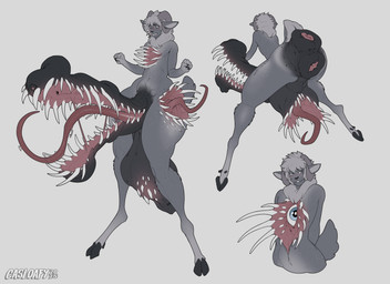 2_anuses animal_genitalia anthro anus balls bent_over big_anus big_balls big_penis blue_eyes blush body_horror bone bovid_horn caprine_horn creepy darkened_genitalia equine_anus equine_genitalia femboy fluffy fluffy_tail fur gaping gaping_anus genitals grey_body grey_fur hair hooves horn horror_(theme) huge_anus huge_balls huge_penis hyper hyper_anus hyper_balls hyper_genitalia hyper_penis long_legs male markings mole_(marking) multi_anus multiple_poses mutation navel neck_tuft penis pose puffy_anus saggy_balls scrotum_flap sharp_teeth short_hair short_tail simple_background solo standing startled tail teeth thick_thighs tuft unusual_anatomy unusual_genitalia vein veiny_penis wide_hips wrinkles casloafy sven_(lap_lamb) bovid caprine mammal sheep absurd_res hi_res signature