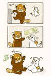 ambiguous_gender band-aid bandage biped black_eyes black_nose bodily_fluids chibi dot_eyes duo feral kemono open_mouth sad simple_eyes tears text water shi_nominmin ailurid mammal mustelid musteline red_panda stoat true_musteline weasel 2025 comic hi_res japanese_text