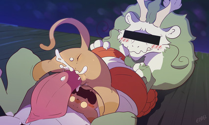aggressive ahegao bdsm blush bodily_fluids bondage bound butt butt_focus censor_bar censored_eyes covered_eyes crying cum cum_inside dominant dominant_female duo ejaculation female feral flustered fucked_silly genital_fluids glistening glistening_eyes happy larger_sub looking_pleasured male male/female open_mouth overwhelmed penetration questionable_consent rear_focus rear_view ribbon_bondage ribbons ridiculous_fit rough_sex scared sex shocked shy size_difference smaller_penetrated submissive submissive_male tears teeth whiskers wide_eyed ellael fabulous_beasts mythology ao_bing_(fabulous_beasts) wamao_(fabulous_beasts) domestic_cat dragon eastern_dragon felid feline felis mammal mythological_creature mythological_scalie scalie colored digital_drawing_(artwork) digital_media_(artwork) hi_res