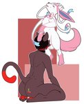 anthro anthro_on_feral balls bestiality duo fellatio femboy feral genitals male male/male male_on_feral oral penile penis sex size_difference small_dom_big_sub arcturus. nintendo pokemon cherry_miyoko sasayah eeveelution felid generation_6_pokemon mammal pokemon_(species) sylveon