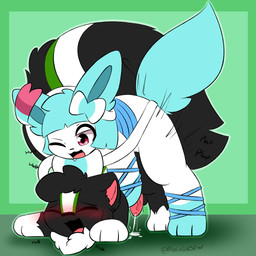 dominant dominant_female female feral genitals gynomorph intersex knot male male/female penetration penis sevvycat submissive submissive_male rockii nintendo pokemon alice_(sevvycat) eeveelution generation_6_pokemon mammal mephitid pokemon_(species) skunk sylveon 1:1 hi_res