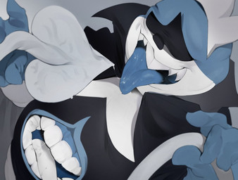 2_mouths belly belly_mouth big_belly black_nose bodily_fluids cape clothed clothing crown gloves grey_background handwear headgear humanoid_hands licking male multi_mouth not_furry open_mouth overweight overweight_humanoid overweight_male royalty saliva saliva_string seductive sharp_teeth simple_background smile solo spade_tail spades_(suit) suggestive suit_symbol tail tail_fetish tail_lick tail_play teeth tongue tongue_out 9999gpera deltarune undertale_(series) king_spade darkner humanoid 2018 cool_colors digital_media_(artwork)