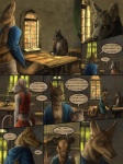 3:4 alectorfencer amon_(rukis) anthro canid canine canis clothed clothing collar comic dialogue domestic_dog english_text female fully_clothed furniture group hookah inside iyanee jackal luther_denholme male mammal metal_collar midriff mouse murid murine piercing red_lantern rodent rukis sitting slave standing table tail text