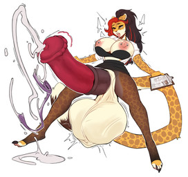 accessory animal_genitalia animal_penis anthro areola balls big_balls big_breasts big_penis bodily_fluids bottomwear bow_ribbon breast_play breasts brown_hair clenching_balls clipboard clothing cock_vore cum duo ejaculation equine_genitalia genital_fluids genitals gynomorph gynomorph_pred hair hair_accessory hair_bow hair_ribbon heart_symbol horn huge_balls huge_penis hyper hyper_balls hyper_genitalia hyper_penis intersex intersex_pred medial_ring miniskirt multicolored_hair nipple_piercing nipples pen penile penis piercing ponytail red_hair ribbons simple_background skirt two_tone_hair vore white_background sweetburn journee_(sweetburn) sabel cheetah felid feline mammal hi_res