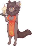 anthro beverage black_nose breasts cherry cleavage clothed clothing ear_piercing facial_piercing female food fruit milkshake nose_piercing nose_ring piercing plant ring_piercing septum_piercing simple_background solo transparent_background wide_hips waitress_(artist) aoife canid canine canis mammal wolf 2d_animation alpha_channel animated digital_media_(artwork) motion_tweening shaded short_playtime