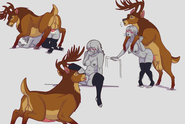 anal anal_penetration animal_genitalia animal_penis antlers anus balls bestiality big_balls blush bodily_fluids breasts brown_body brown_fur cervine_genitalia cervine_penis cheek_tuft clothing cum cum_in_ass cum_inside cunnilingus duo faceless_character faceless_female facial_tuft female female_human female_on_feral female_penetrated feral feral_penetrating feral_penetrating_female feral_penetrating_human fluffy fluffy_balls fluffy_tail fur genital_fluids genitals hooves horn human_on_feral human_penetrated interspecies knock-kneed larger_feral larger_male legwear male male/female male_feral male_penetrating male_penetrating_female oral orgasm penetration penile penile_penetration penis penis_in_ass quadruped raised_tail sex short_tail shuddering simple_background size_difference smaller_female smaller_human tail tail_anus thigh_highs tuft vaginal vulva x-ray_view cajuzinho02 bambi_(film) disney anon the_great_prince_of_the_forest cervine deer human mammal hi_res